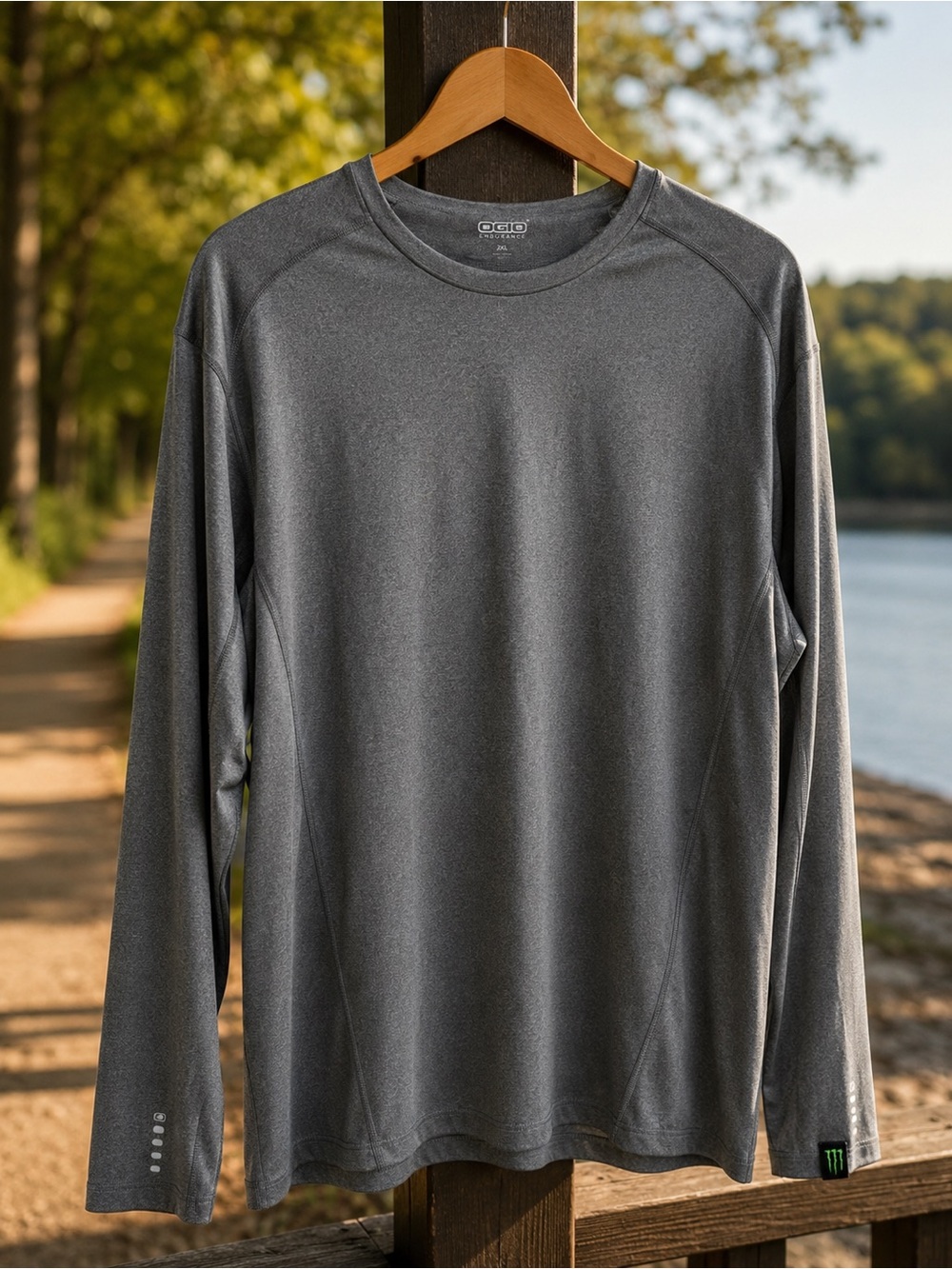 OGIO Endurance Performance Long Sleeve Shirt Men’s 2XL Gray Athletic Activewear